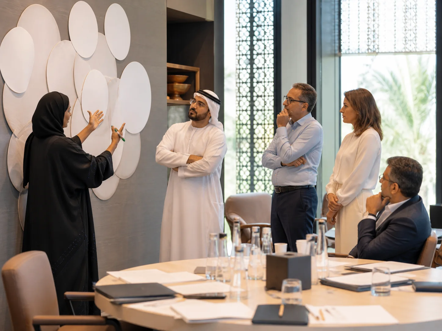 Managers taking part in a customised executive learning workshop
