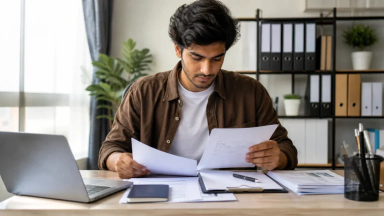 International student preparing admission documents for a UAE university.