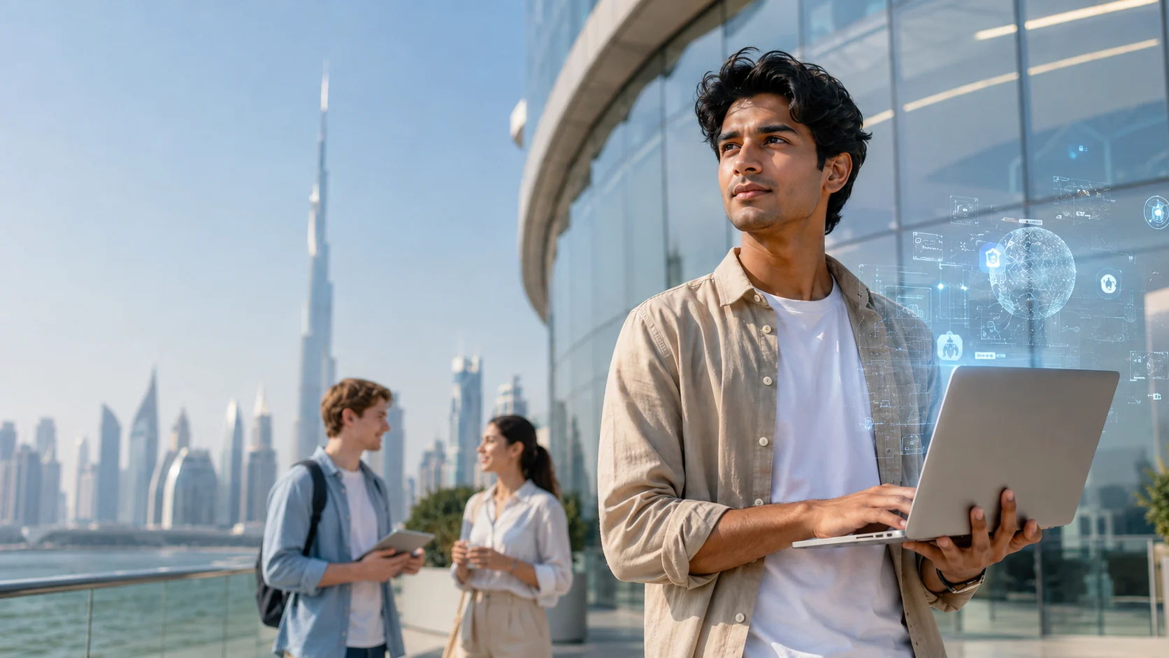 International student working on IT and engineering projects in Dubai.
