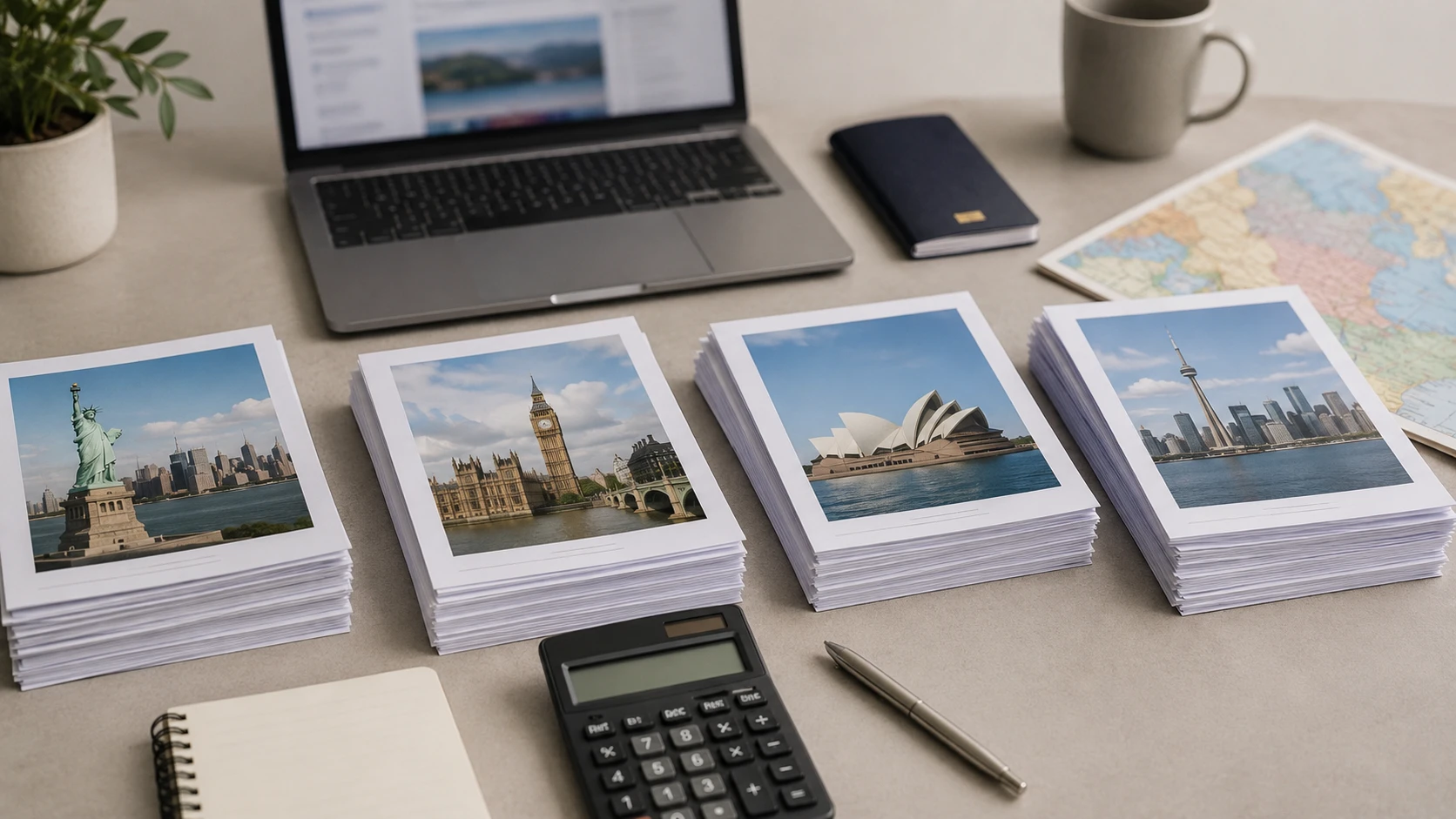 Study destination cards for the UAE, Turkey, the UK and Canada.