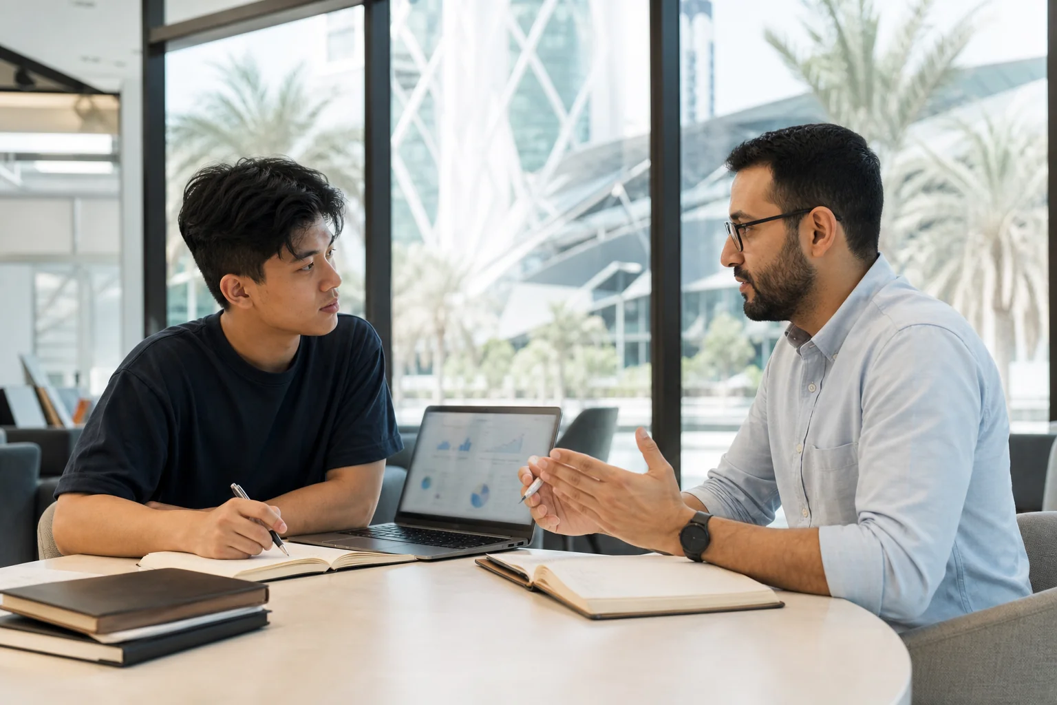 Faculty mentoring session on postgraduate business analytics projects