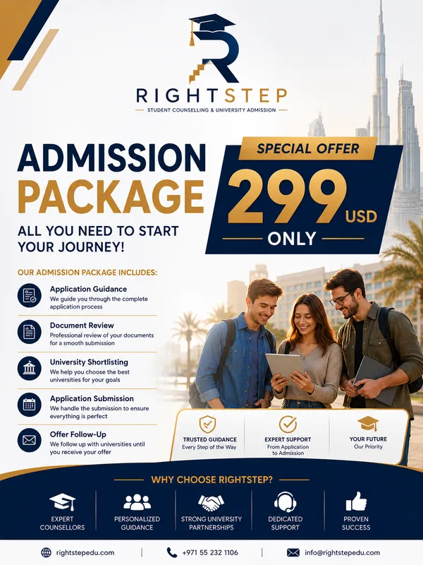 University Admission Package 299 USD